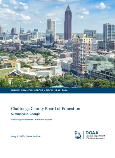 Chattooga County Board of Education ACFR Cover