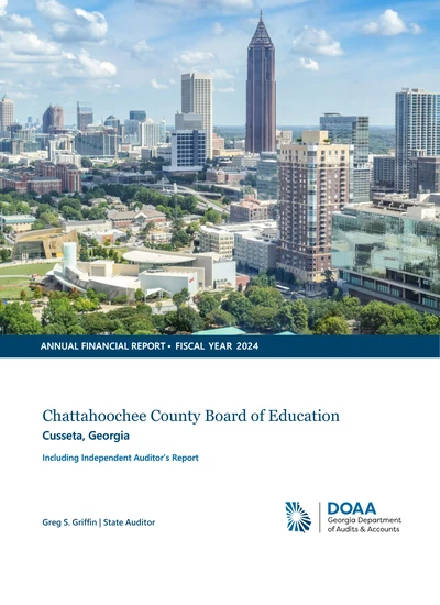 Chattahoochee County School District ACFR Cover