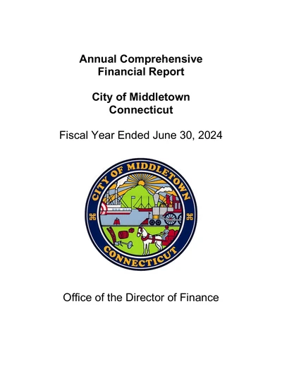 City of Middletown, Connecticut ACFR Cover