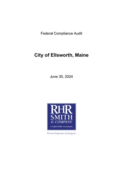 City of Ellsworth ACFR Cover