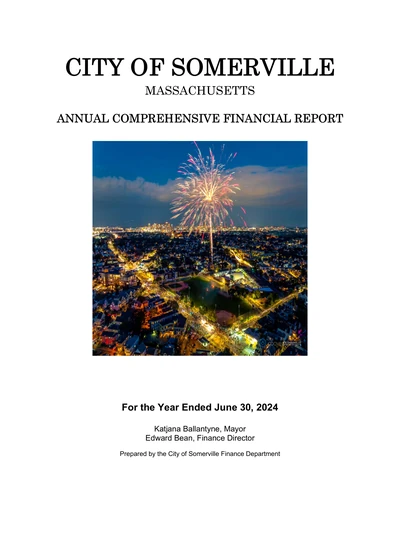 City of Somerville ACFR Cover