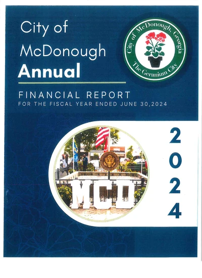 City of Mcdonough ACFR Cover