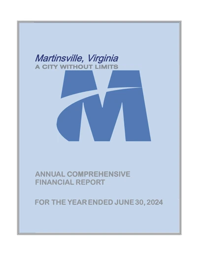 City of Martinsville, Virginia ACFR Cover