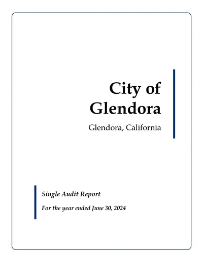 City of Glendora ACFR Cover