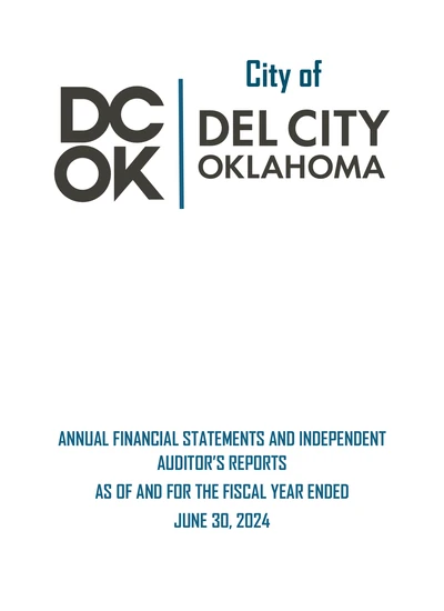 City of Del City ACFR Cover