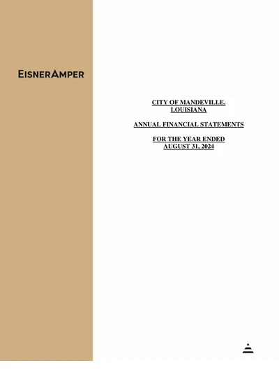 City of Mandeville ACFR Cover