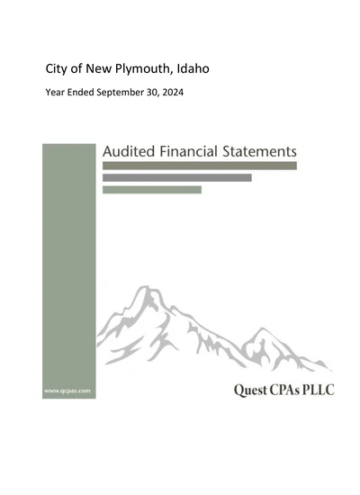 City of New Plymouth ACFR Cover