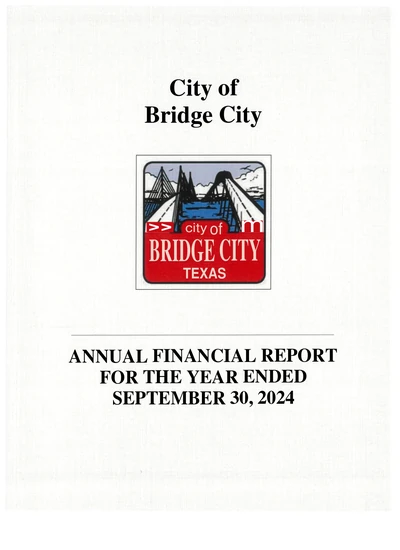 City of Bridge City ACFR Cover