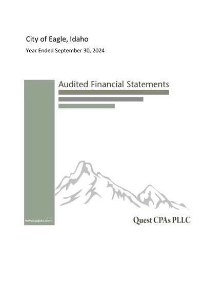 City of Eagle ACFR Cover