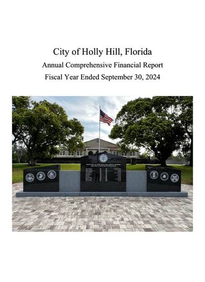 City of Holly Hill ACFR Cover