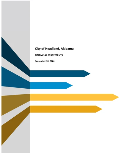 City of Headland, Alabama ACFR Cover