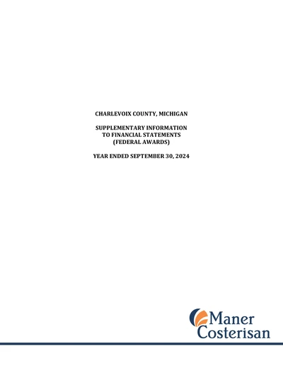 Charlevoix County ACFR Cover