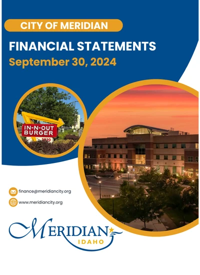 City of Meridian, Idaho ACFR Cover