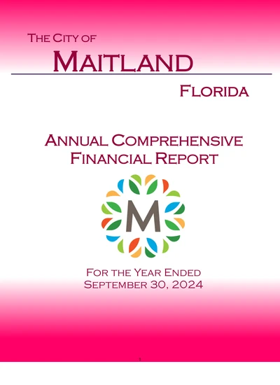 City of Maitland ACFR Cover