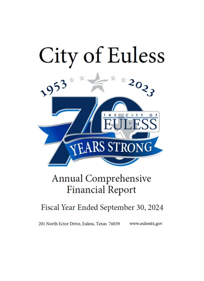 City of Euless, Texas ACFR Cover