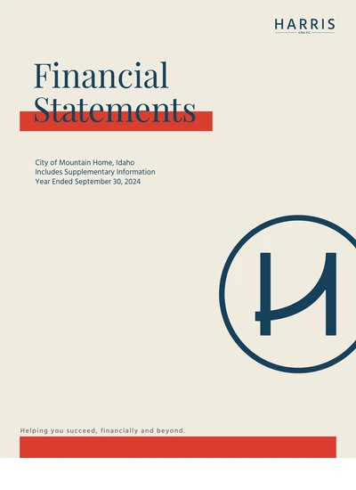 City of Mountain Home, Idaho ACFR Cover