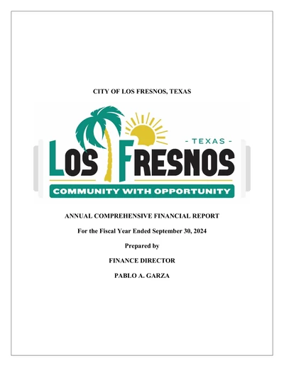 City of Los Fresnos, Texas ACFR Cover