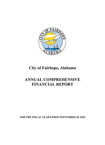 City of Fairhope ACFR Cover