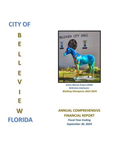 City of Belleview ACFR Cover