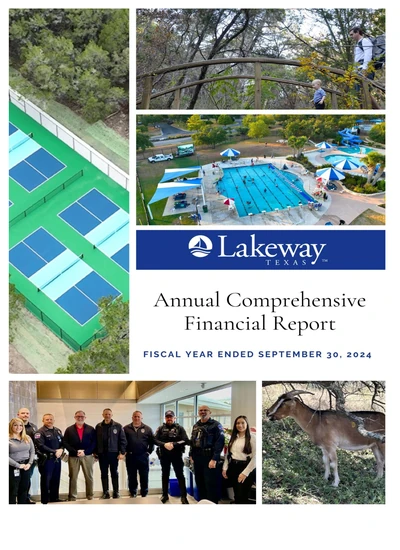City of Lakeway ACFR Cover
