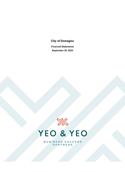 City of Dowagiac ACFR Cover