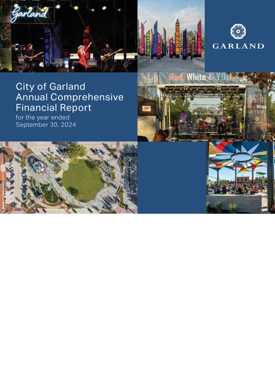 City of Garland, Texas ACFR Cover