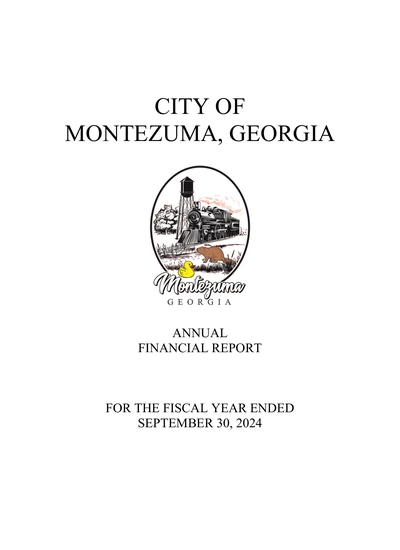 City of Montezuma, Georgia ACFR Cover