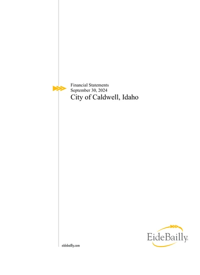 City of Caldwell, Idaho ACFR Cover