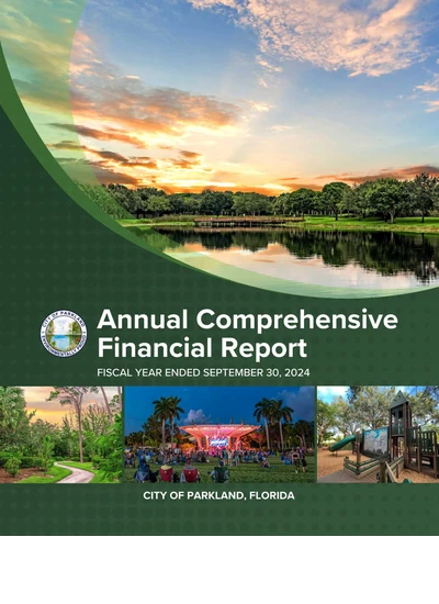 City of Parkland ACFR Cover