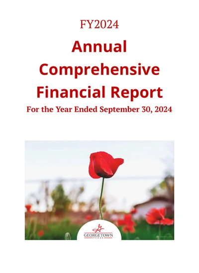 City of Georgetown, Texas ACFR Cover