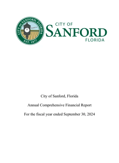City of Sanford ACFR Cover