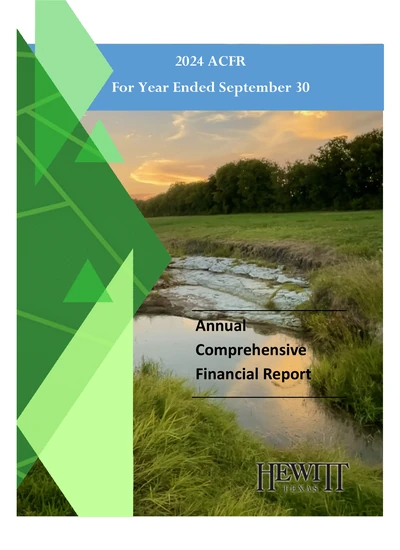 City of Hewitt ACFR Cover