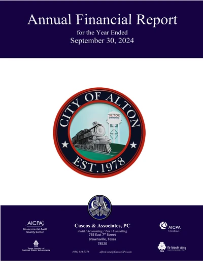 City of Alton, Tx ACFR Cover
