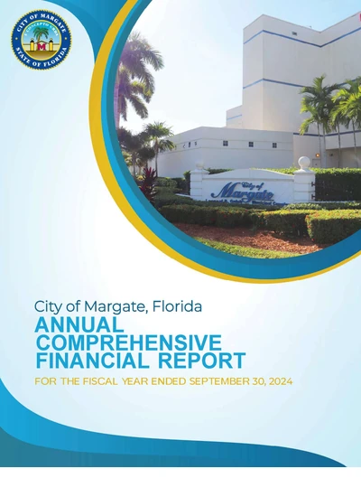City of Margate, Fl ACFR Cover