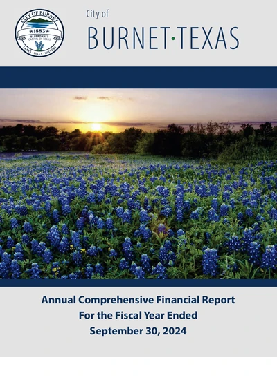 City of Burnet ACFR Cover