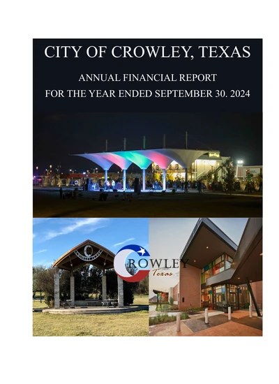 City of Crowley, Texas ACFR Cover