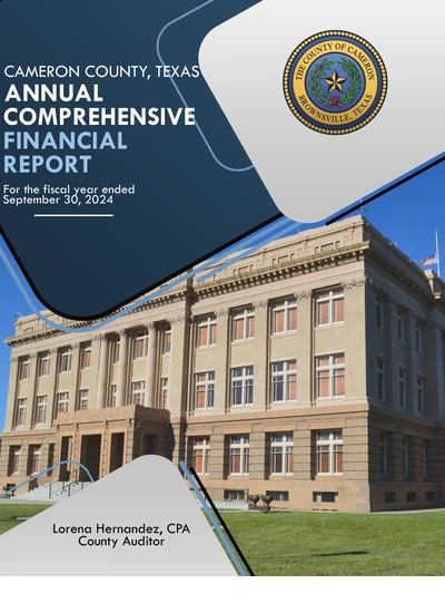 Cameron County, Texas ACFR Cover