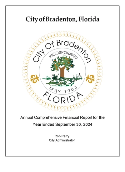 City of Bradenton, Florida ACFR Cover