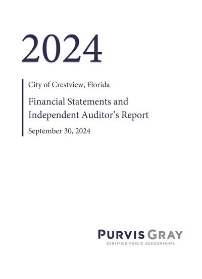 City of Crestview ACFR Cover