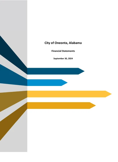 City of Oneonta ACFR Cover