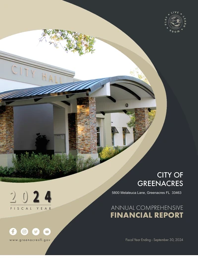 City of Greenacres, Florida ACFR Cover