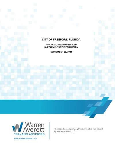 City of Freeport ACFR Cover
