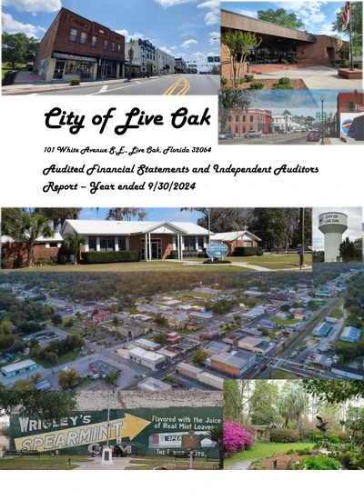 City of Live Oak ACFR Cover