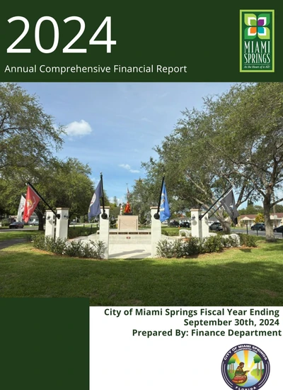 City of Miami Springs ACFR Cover