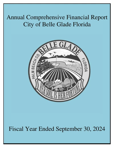 City of Belle Glade, Florida ACFR Cover