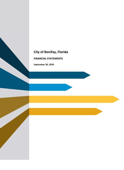 City of Bonifay ACFR Cover