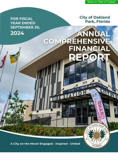 City of Oakland Park ACFR Cover