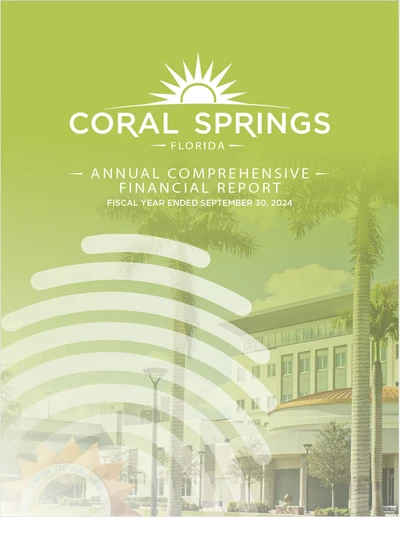 City of Coral Springs, Florida ACFR Cover