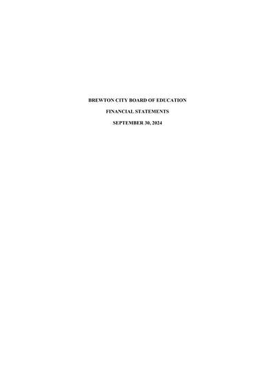 Brewton City Board of Education ACFR Cover