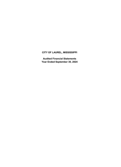 City of Laurel, Mississippi ACFR Cover